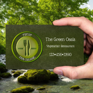 Aangepast logo vegetarisch restaurant visitekaartj visitekaartje