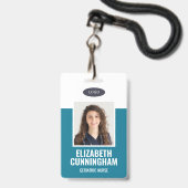 Aangepast logo Verpleegster Dokter Naam Barcode Badge (Voorzijde met lanyard)