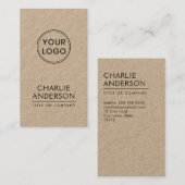 Aangepast logo verticaal modern, minimalistisch Kr Visitekaartje (Voorkant / Achterkant)