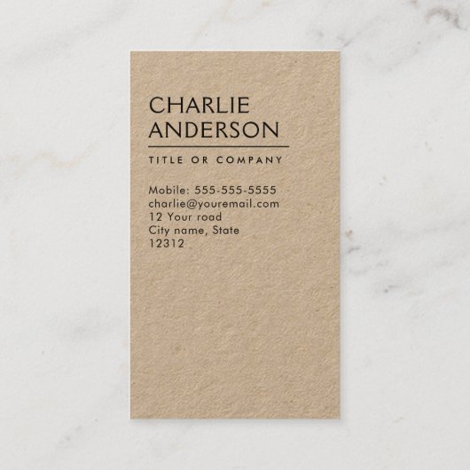 Aangepast logo verticaal modern, minimalistisch Kr Visitekaartje (Achterkant)