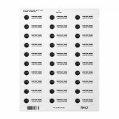 Aangepast logo vet bedrijfsadres retouradres etiket (Full Sheet)