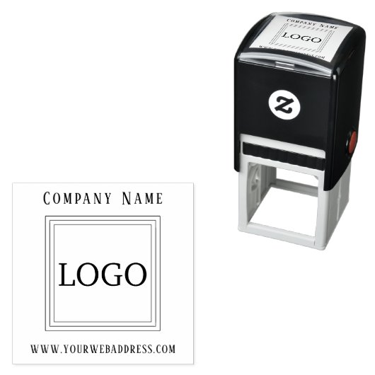 Aangepast LOGO Vierkant Zelfinkend Rubber Stempel (In situ)
