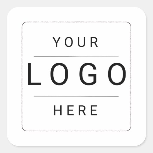 Aangepast logo vierkante sticker (Voorkant)