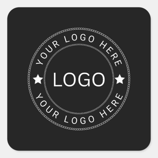 Aangepast logo vierkante sticker (Voorkant)
