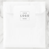 Aangepast logo vierkante sticker (Tas)