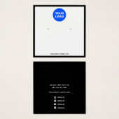 Aangepast Logo vierkante witte veroudering weergev Vierkante Visitekaartjes (Voorkant /achterkant)