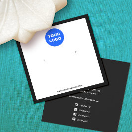 Aangepast Logo vierkante witte veroudering weergev Visitekaartjes