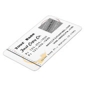 Aangepast Logo Visitekaartje Coffeestain Magnets Magneet (Linkerzijde)