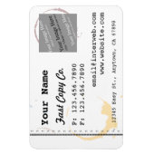 Aangepast Logo Visitekaartje Coffeestain Magnets Magneet (Verticaal)