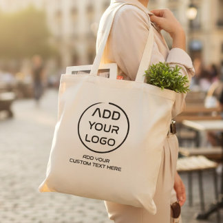 Aangepast logo voor bedrijf of winkel tote bag