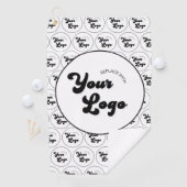 Aangepast Logo voor bedrijven — zwart/wit Golfhanddoek (Insitu)