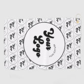 Aangepast Logo voor bedrijven — zwart/wit Golfhanddoek (Horizontaal)