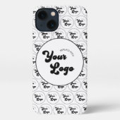 Aangepast Logo voor bedrijven — zwart/wit iPhone Hoesje (Achterkant)