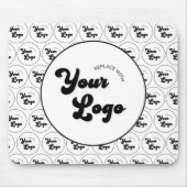 Aangepast Logo voor bedrijven — zwart/wit Muismat (Voorkant)