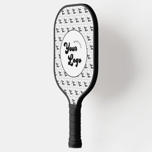 Aangepast Logo voor bedrijven — zwart/wit Pickleball Paddle (Links)