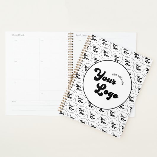 Aangepast Logo voor bedrijven — zwart/wit Planner (Display)