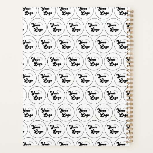 Aangepast Logo voor bedrijven — zwart/wit Planner (Achterkant)