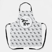 Aangepast Logo voor bedrijven — zwart/wit Schort (Voorkant)