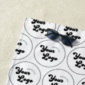 Aangepast Logo voor bedrijven — zwart/wit Strandlaken (In situ)