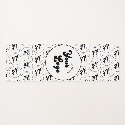 Aangepast Logo voor bedrijven — zwart/wit Yogamat (Voorkant (horizontaal))