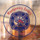 Aangepast Logo voor blauwe brandbluspenningkaart Raamsticker (Vel 2)