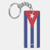 Aangepast logo voor Cuba-vlag Sleutelhanger (Voorkant Links)