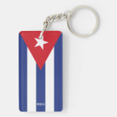 Aangepast logo voor Cuba-vlag Sleutelhanger (achterkant)