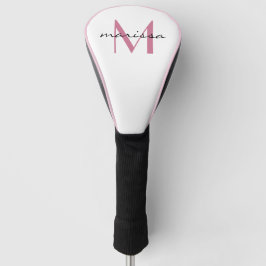 Aangepast logo voor dames roze naam golfheadcover
