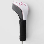Aangepast logo voor dames roze naam golfheadcover (Schuin)