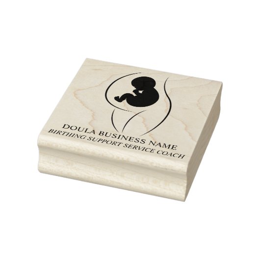 Aangepast logo voor douche- en geboorte coach-prof rubberstempel (Stempel)