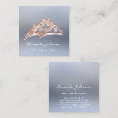 Aangepast Logo voor Estate Agent Home Roof Vierkante Visitekaartje (Voorkant / Achterkant)