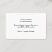 Aangepast Logo voor foto, eenvoudig Visitekaartje (Achterkant)