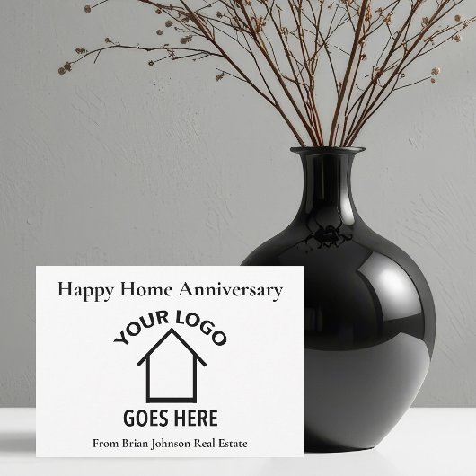 Aangepast Logo voor onroerend goed Happy Home Jubi Kaart