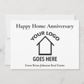 Aangepast Logo voor onroerend goed Happy Home Jubi Kaart (Voorkant)