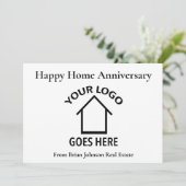 Aangepast Logo voor onroerend goed Happy Home Jubi Kaart (Staand voorkant)