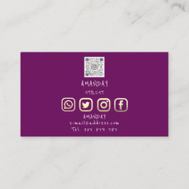 Aangepast Logo voor sociale media QR-code Gold Paa Visitekaartje