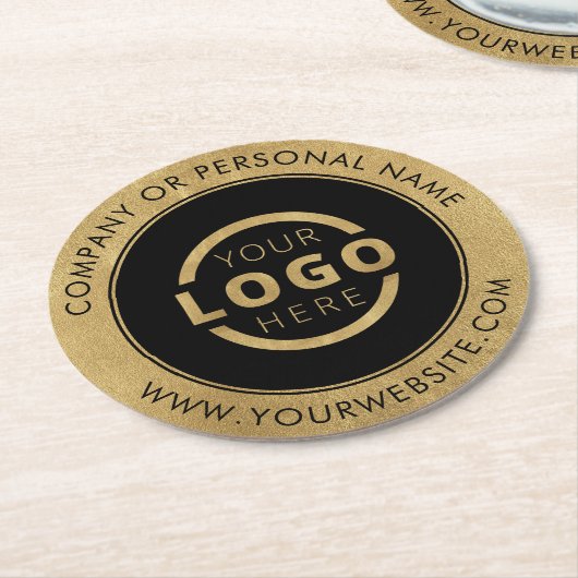 Aangepast Logo voor speciale acties voor bedrijven Ronde Kartonnen Onderzetter (Gebogen)