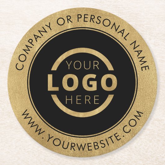 Aangepast Logo voor speciale acties voor bedrijven Ronde Kartonnen Onderzetter (Voorkant)