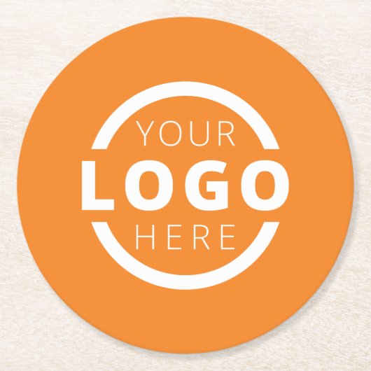 Aangepast Logo voor speciale acties voor bedrijven Ronde Kartonnen Onderzetter (Voorkant)