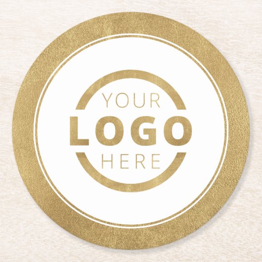 Aangepast Logo voor speciale acties voor bedrijven Ronde Kartonnen Onderzetter (Voorkant)