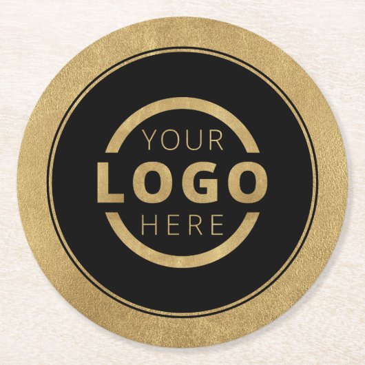 Aangepast Logo voor speciale acties voor bedrijven Ronde Kartonnen Onderzetter (Voorkant)