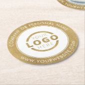 Aangepast Logo voor speciale acties voor bedrijven Ronde Kartonnen Onderzetter (Gebogen)