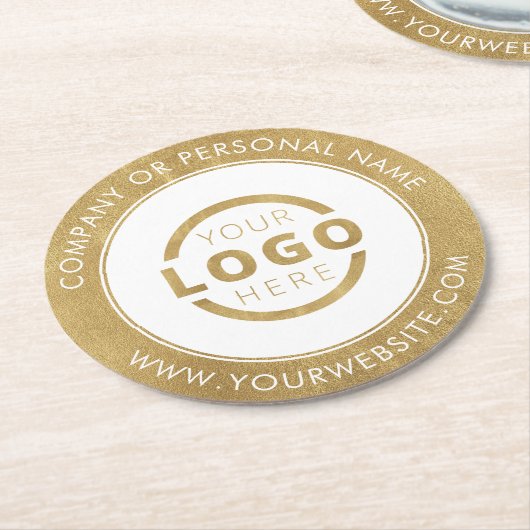 Aangepast Logo voor speciale acties voor bedrijven Ronde Kartonnen Onderzetter (Gebogen)