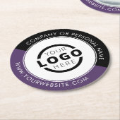 Aangepast Logo voor speciale acties voor bedrijven Ronde Kartonnen Onderzetter (Gebogen)