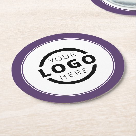 Aangepast Logo voor speciale acties voor bedrijven Ronde Kartonnen Onderzetter (Gebogen)