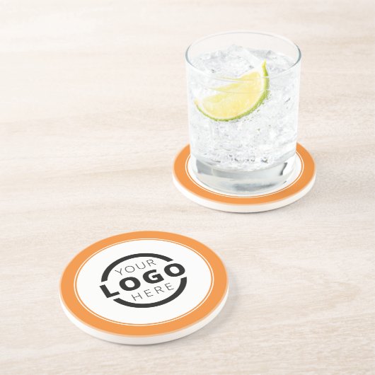 Aangepast Logo voor speciale acties voor bedrijven Zandsteen Onderzetter (Zijkant)