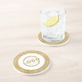 Aangepast Logo voor speciale acties voor bedrijven Zandsteen Onderzetter (Zijkant)