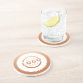 Aangepast Logo voor speciale acties voor bedrijven Zandsteen Onderzetter (Zijkant)