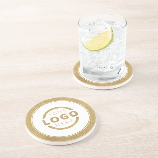 Aangepast Logo voor speciale acties voor bedrijven Zandsteen Onderzetter (Zijkant)