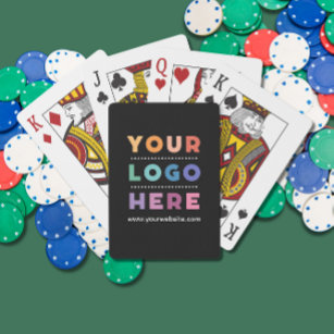 Aangepast Logo voor speciale acties, zwart Pokerkaarten